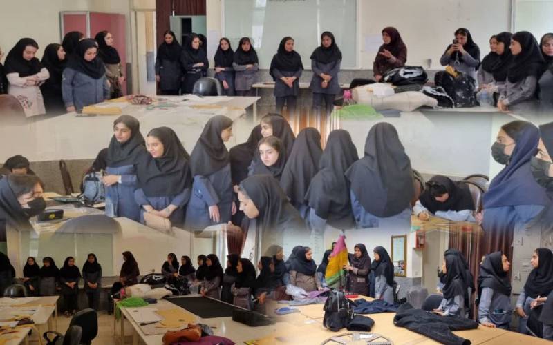 بازدید دانش آموزان هنرستان فدک شهرستان دیر از آموزشکده ملی مهارت دختران بوشهر